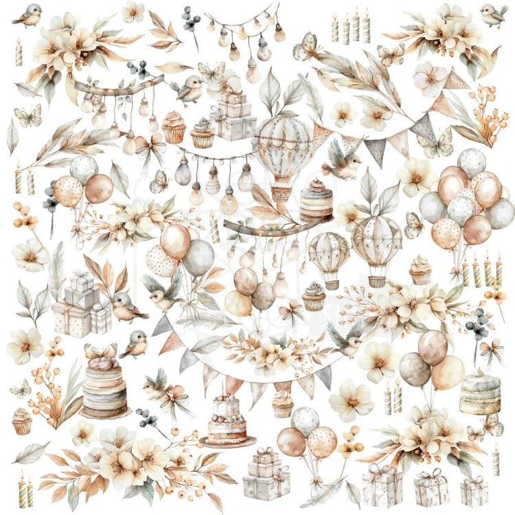 Ozdoby papierowe Die-cuts Little Celebrations Elements 126 szt JLC31973 49 and Market