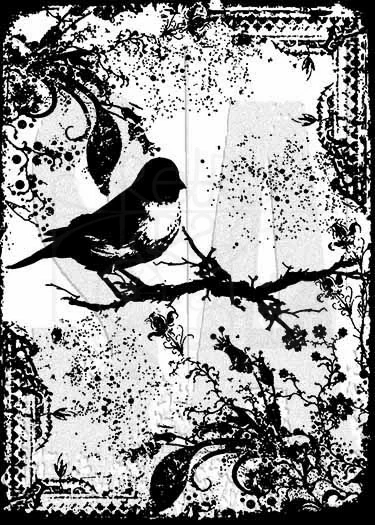 Stempel gumowy kauczukowy Tattered Sparrow COM031 Tim Holtz
