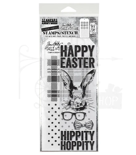 Zestaw stemple + szablon #77 Department Store THMM177 Tim Holtz Stampers Anonymous