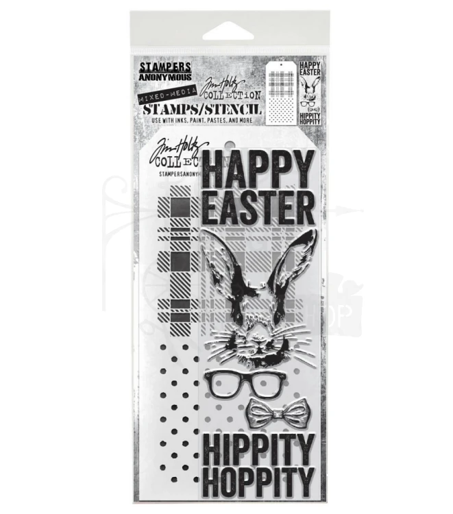 Zestaw stemple + szablon #77 Department Store THMM177 Tim Holtz Stampers Anonymous
