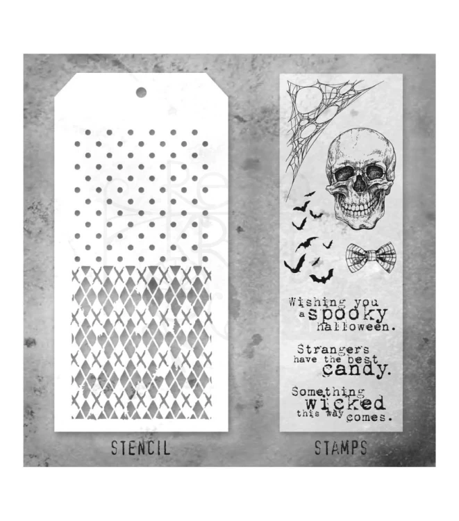 Zestaw stemple + szablon #28 Life of the Party THMM128 Tim Holtz Stampers Anonymous