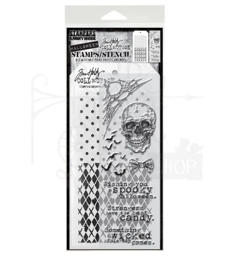 Zestaw stemple + szablon #28 Life of the Party THMM128 Tim Holtz Stampers Anonymous
