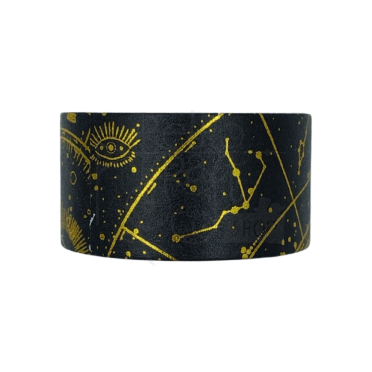 Taśma washi - Kosmos złoty - 20mm