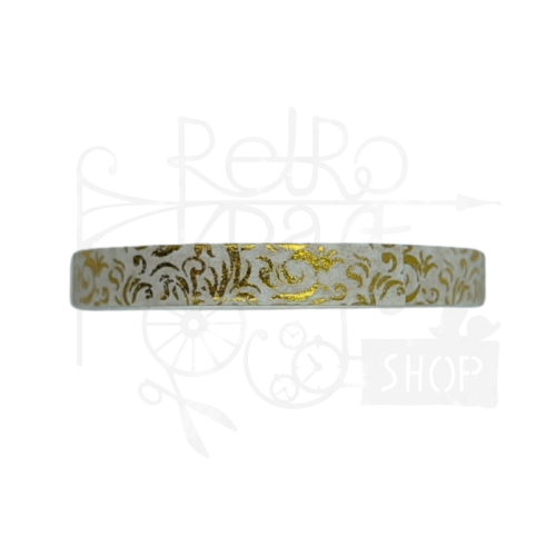 Taśma washi - Złoty ornament - 5mm