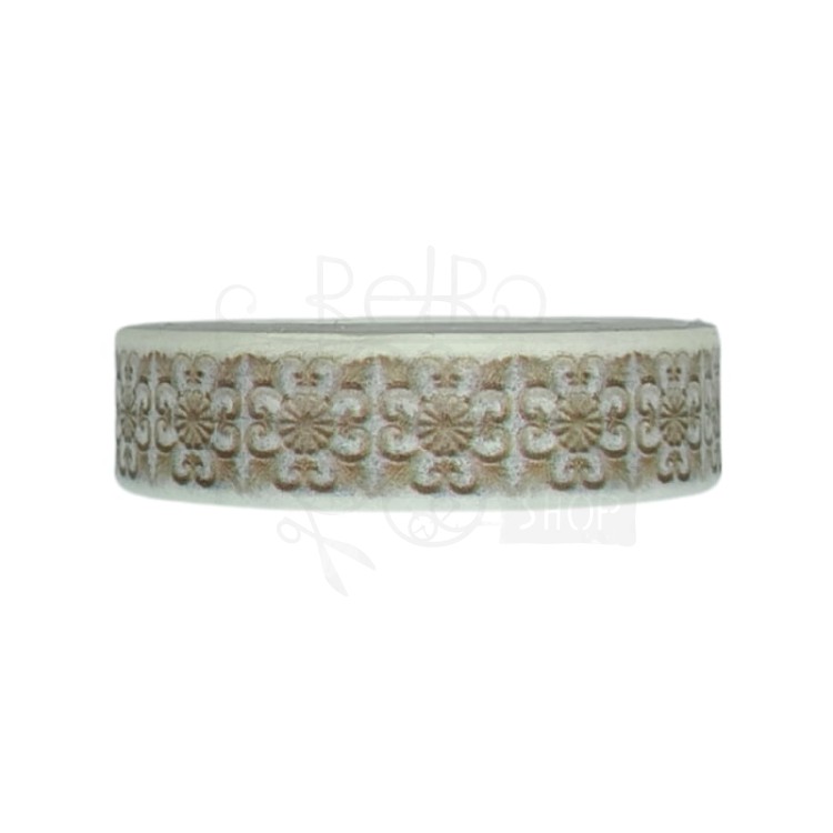 Taśma washi - Delikatny ornament retro - 10mm