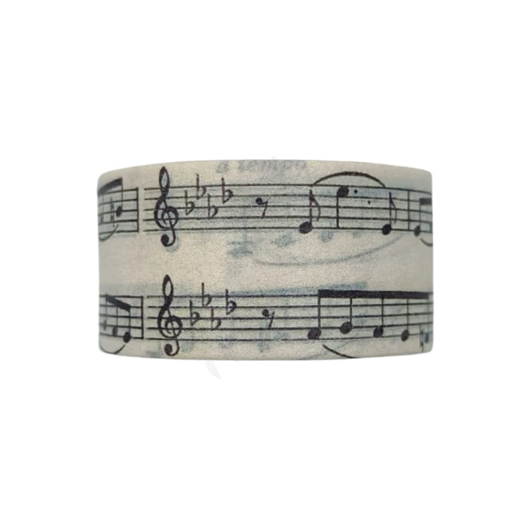 Taśma washi - Nuty retro - 20mm