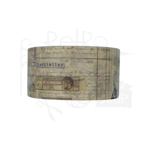 Taśma washi - Elementy i napisy retro - 20mm