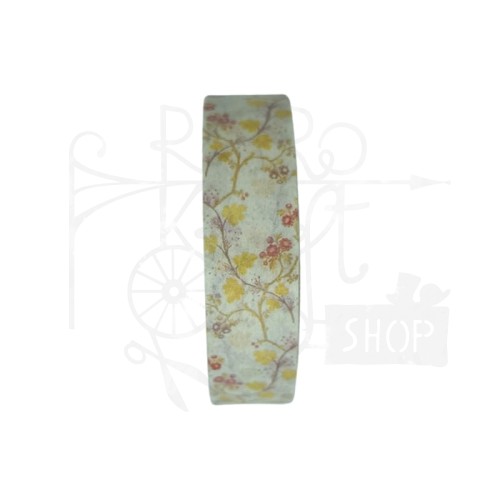 Taśma washi - Delikatne kwiatki - 10mm