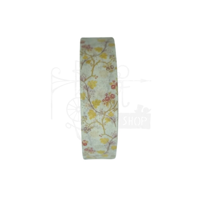 Taśma washi - Delikatne kwiatki - 10mm