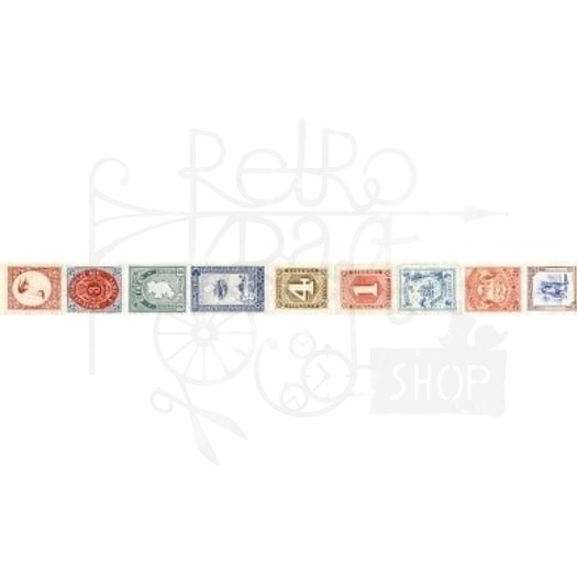 Taśma washi - Znaczki pocztowe retro - 20mm