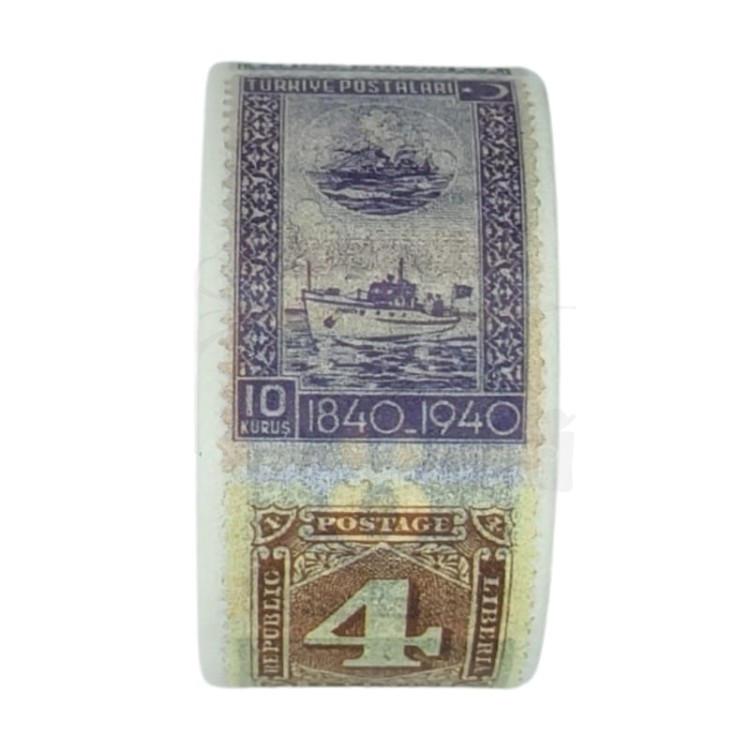 Taśma washi - Znaczki pocztowe retro - 20mm