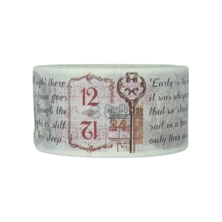 Taśma washi - Elementy i napisy retro - 20mm