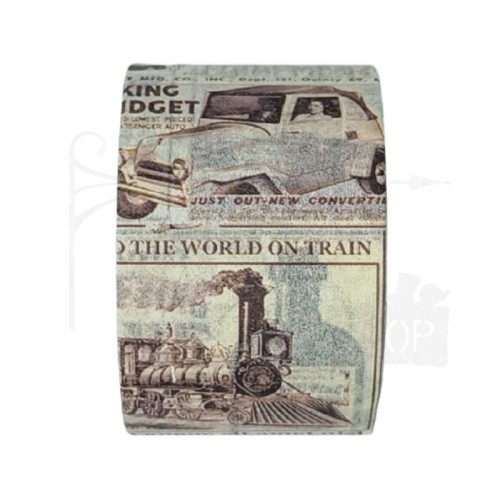 Taśma washi - Etykiety reklamy retro - 25mm