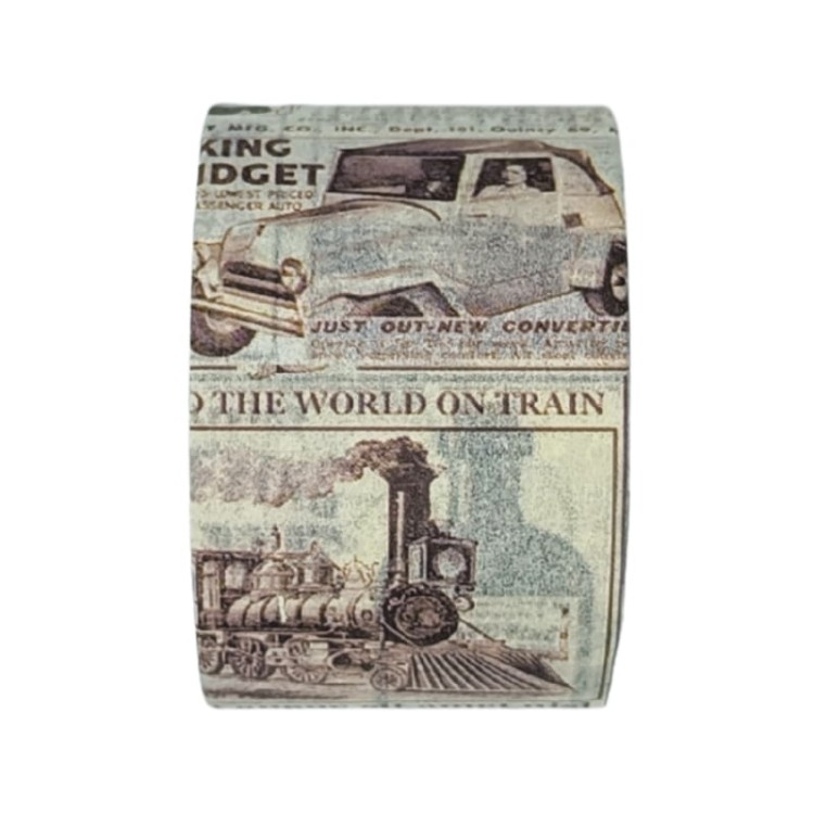 Taśma washi - Etykiety reklamy retro - 25mm