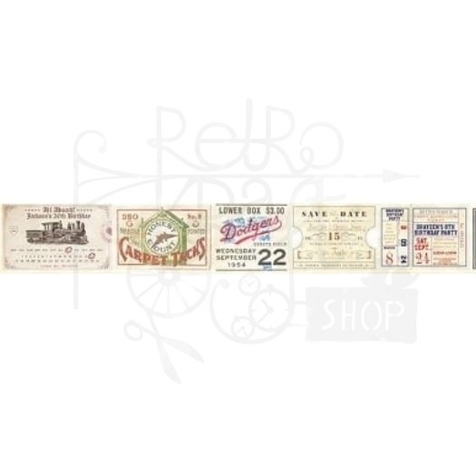 Taśma washi - Etykiety reklamy retro - 30mm
