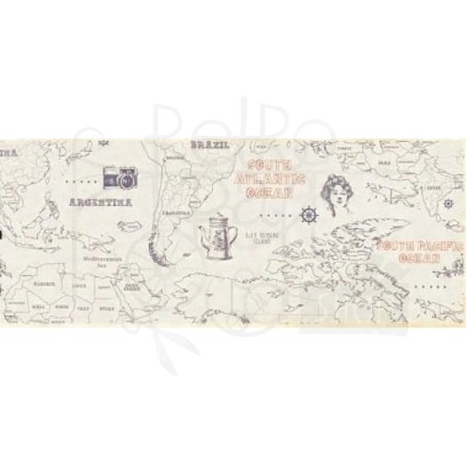 Taśma washi - Mapa retro - 75mm