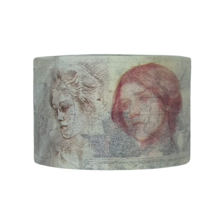 Taśma washi - Elementy szkice retro - 25mm