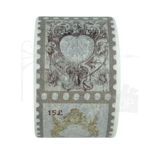 Taśma washi - Znaczki pocztowe retro - 25mm