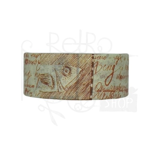 Taśma washi - Szkice napisy retro - 15mm