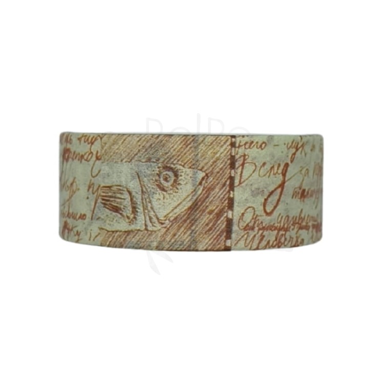 Taśma washi - Szkice napisy retro - 15mm
