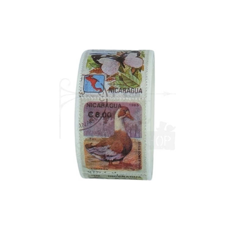 Taśma washi - Znaczki pocztowe zwierzęta - 20mm