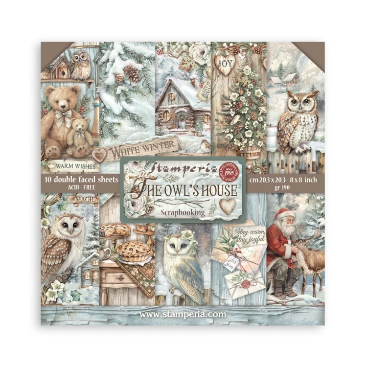 Zestaw papierów do scrapbookingu 20x20 The Owl’s House SBBS130 Stamperia