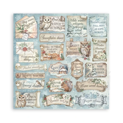 Zestaw papierów do scrapbookingu 20x20 The Owl’s House SBBS130 Stamperia