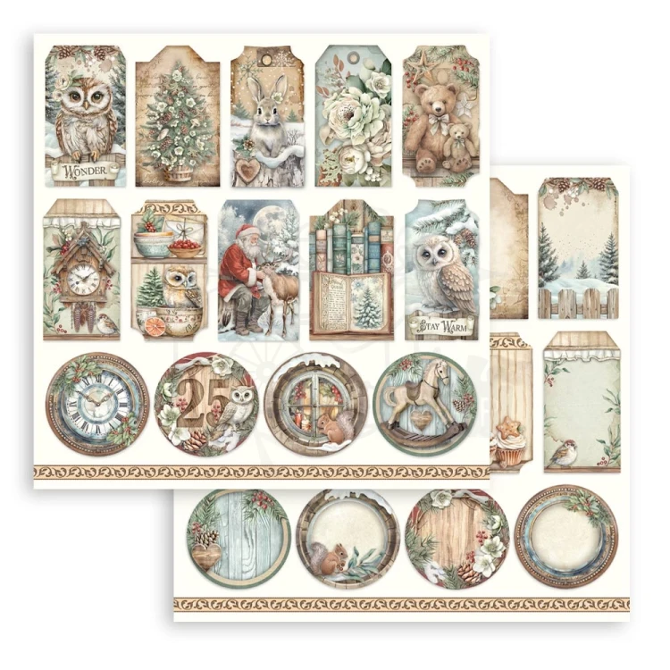 Zestaw papierów do scrapbookingu 20x20 The Owl’s House SBBS130 Stamperia