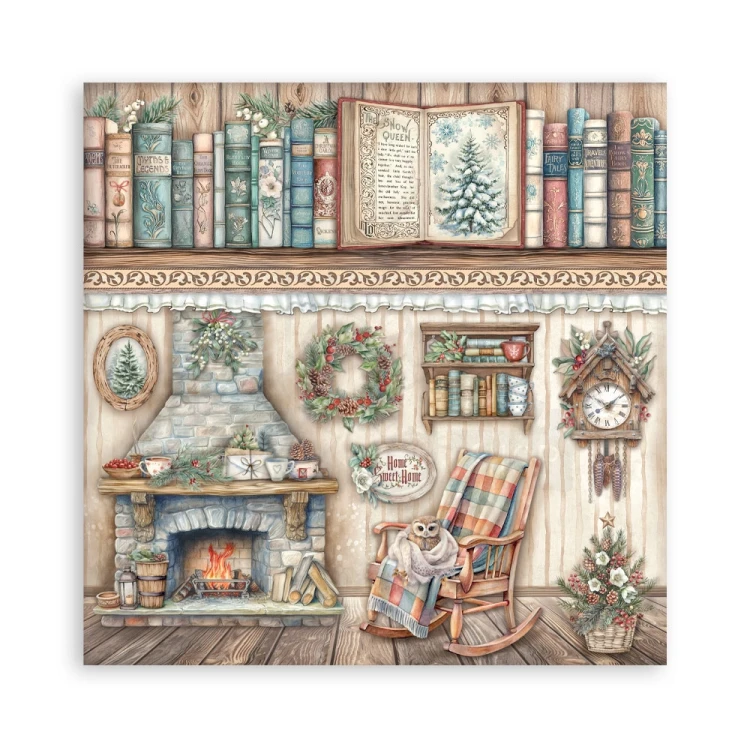 Zestaw papierów jednostronnych do scrapbookingu 20x20 The Owl’s House 22 arkusze SBBSXB16 Stamperia