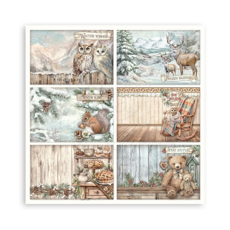 Zestaw papierów jednostronnych do scrapbookingu 20x20 The Owl’s House 22 arkusze SBBSXB16 Stamperia