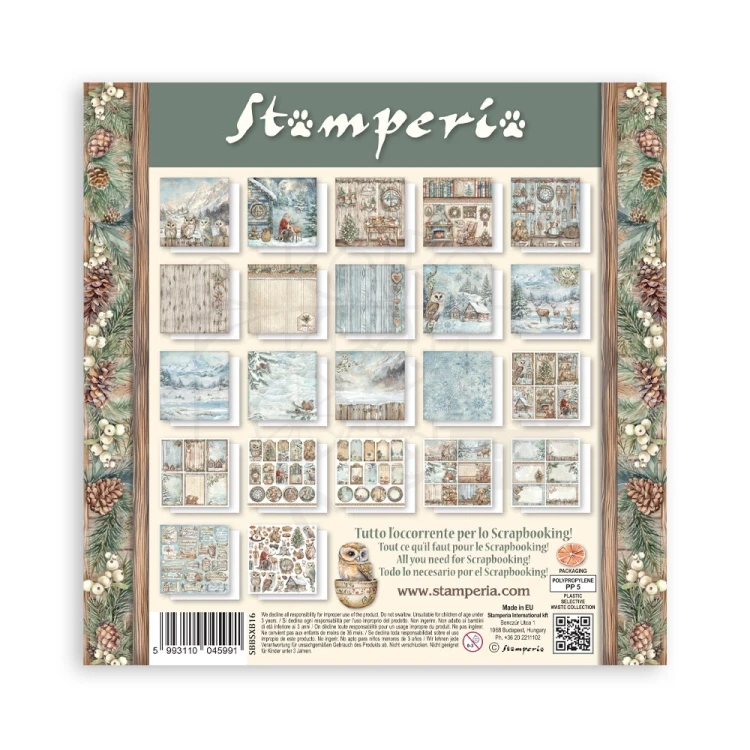 Zestaw papierów jednostronnych do scrapbookingu 20x20 The Owl’s House 22 arkusze SBBSXB16 Stamperia