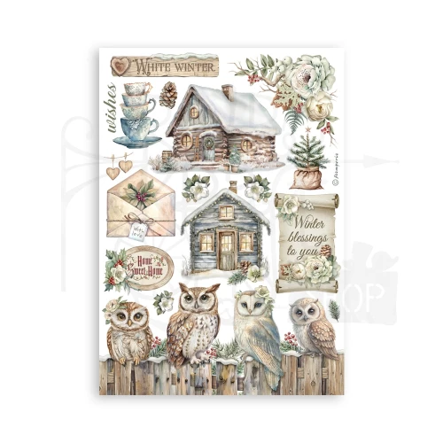 Papier washi A5 The Owl’s House 8 Ark SBW23 Stamperia