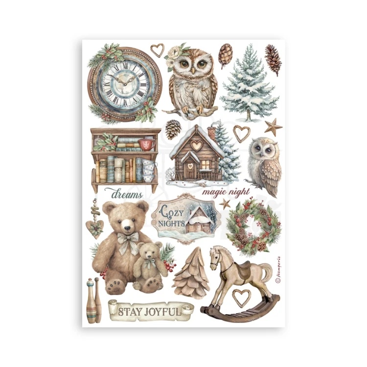 Papier washi A5 The Owl’s House 8 Ark SBW23 Stamperia