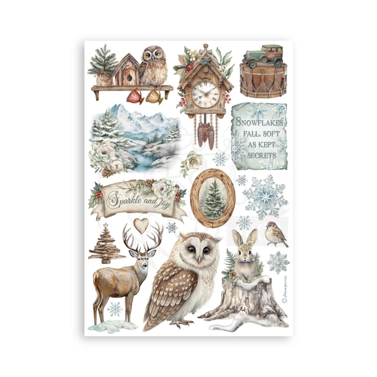 Papier washi A5 The Owl’s House 8 Ark SBW23 Stamperia