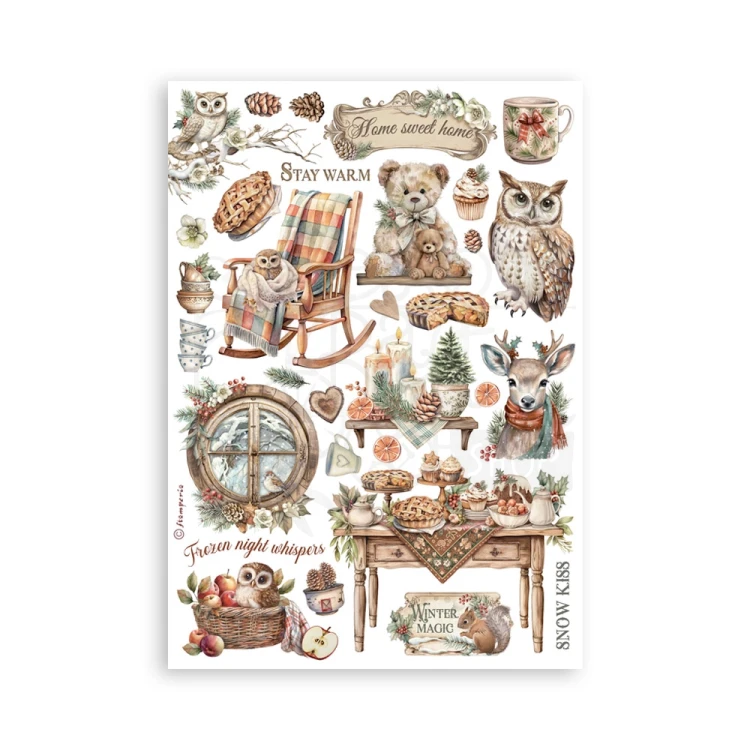 Papier washi A5 The Owl’s House 8 Ark SBW23 Stamperia