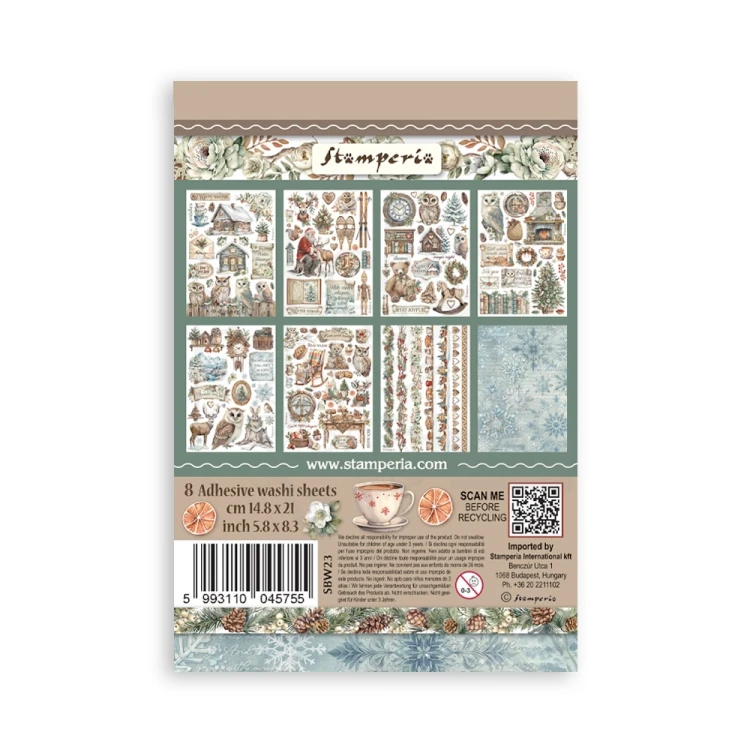 Papier washi A5 The Owl’s House 8 Ark SBW23 Stamperia
