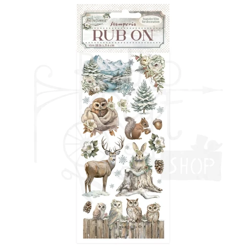 Rub-on transfer 10x21.6cm The Owl’s House Dzika Fauna DFLRB180 Stamperia