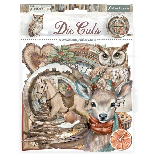 Ozdoby kształty tekturowe Die Cuts The Owl’s House DFLDC119 Stamperia