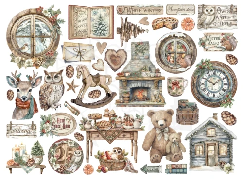 Ozdoby kształty tekturowe Die Cuts The Owl’s House DFLDC119 Stamperia