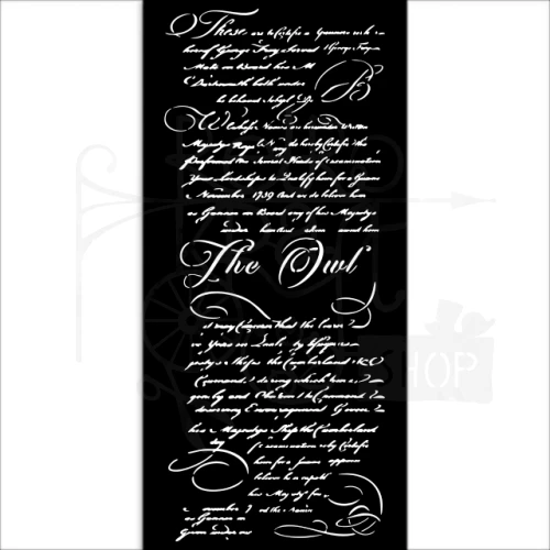 Szablon maska 12x25cm The Owl’s House List KSTDL126 Stamperia