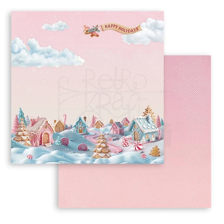 Zestaw papierów do scrapbookingu 20x20 Candy Christmas SBBS129 Stamperia
