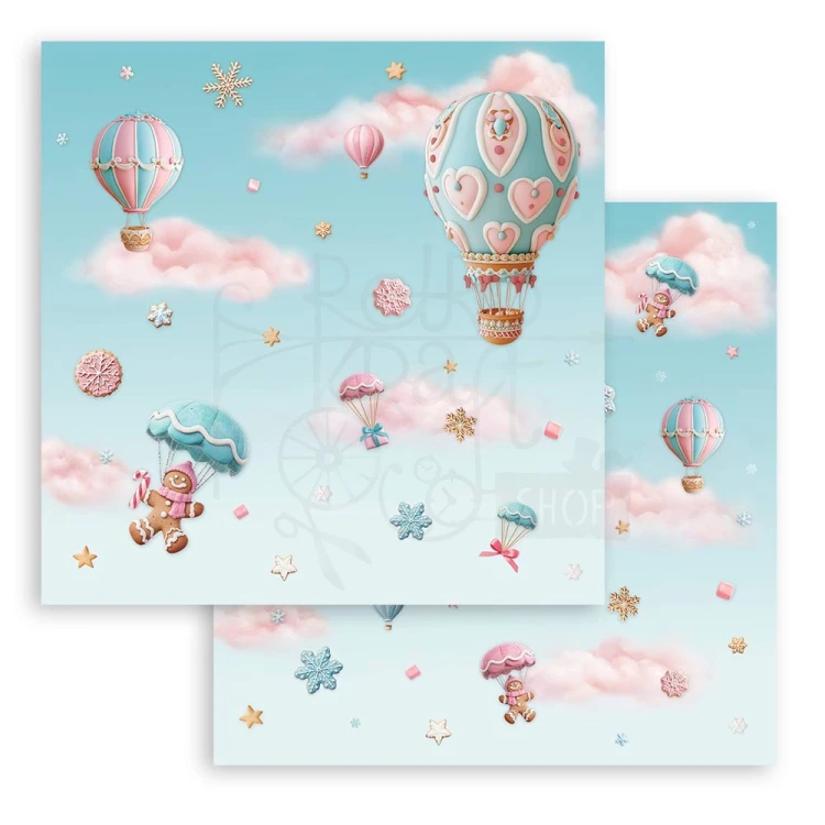Zestaw papierów do scrapbookingu 20x20 Candy Christmas SBBS129 Stamperia