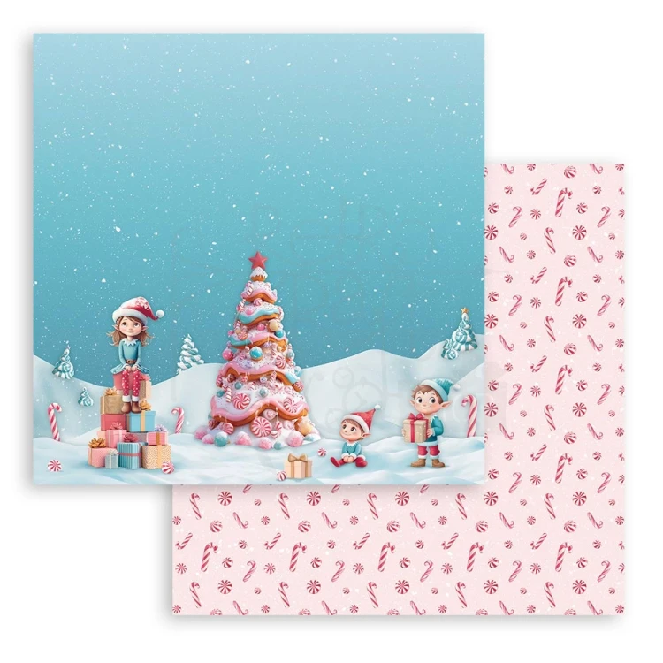Zestaw papierów do scrapbookingu 20x20 Candy Christmas SBBS129 Stamperia