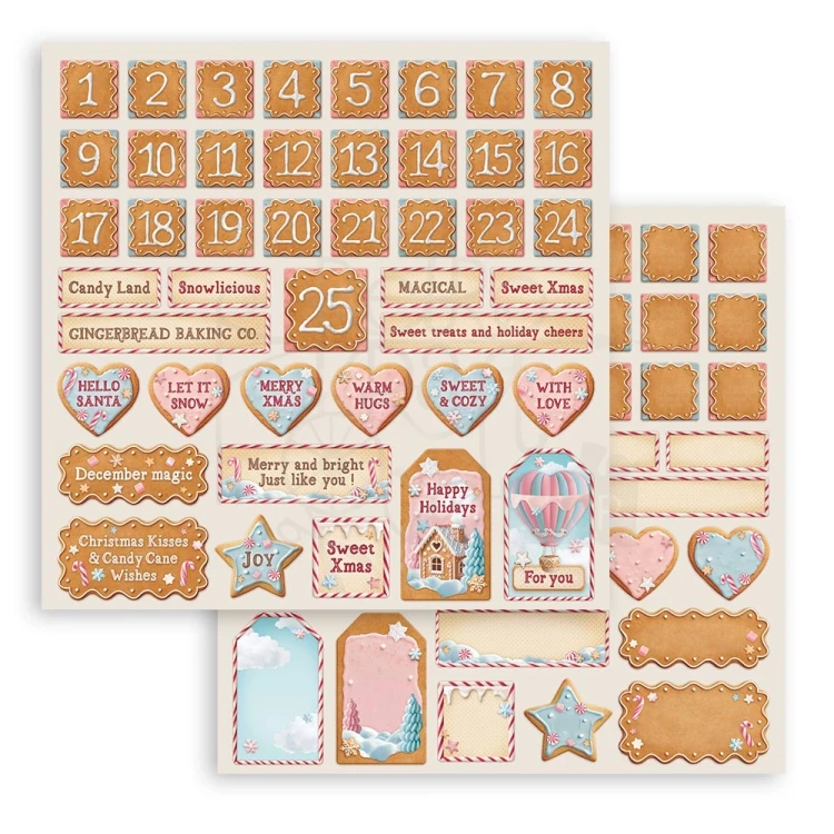 Zestaw papierów do scrapbookingu 20x20 Candy Christmas SBBS129 Stamperia