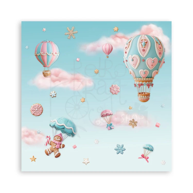 Zestaw papierów jednostronnych do scrapbookingu 20x20 Candy Christmas 22 arkusze SBBSXB15 Stamperia