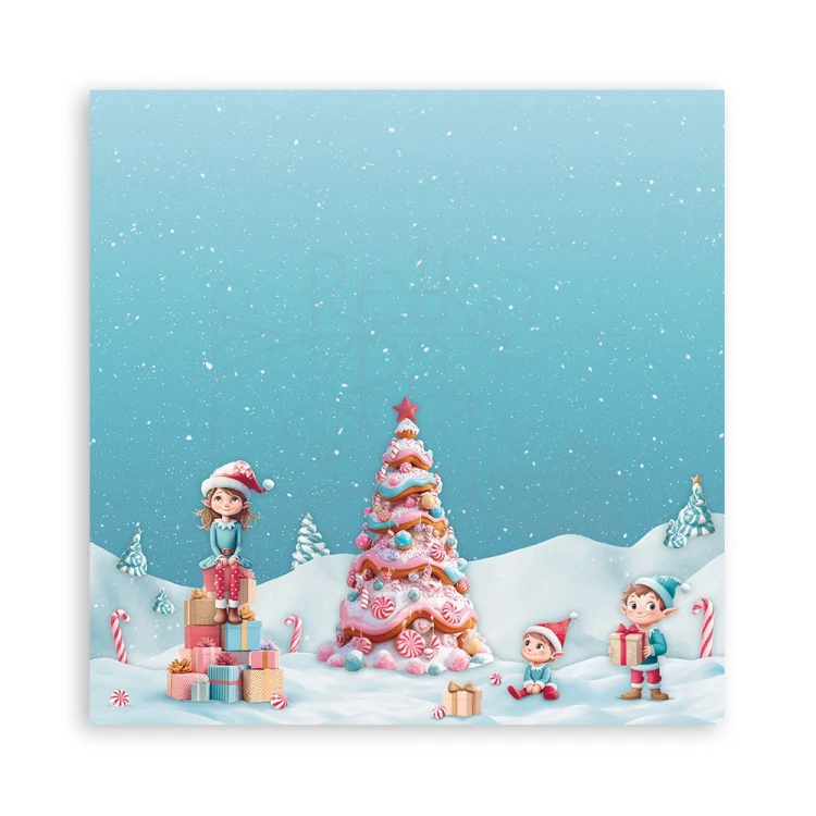 Zestaw papierów jednostronnych do scrapbookingu 20x20 Candy Christmas 22 arkusze SBBSXB15 Stamperia