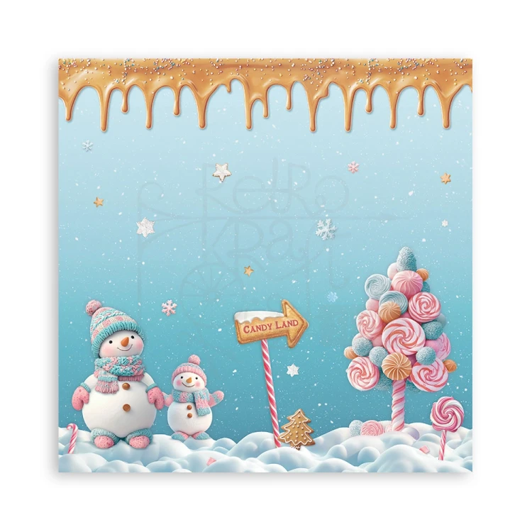 Zestaw papierów jednostronnych do scrapbookingu 20x20 Candy Christmas 22 arkusze SBBSXB15 Stamperia