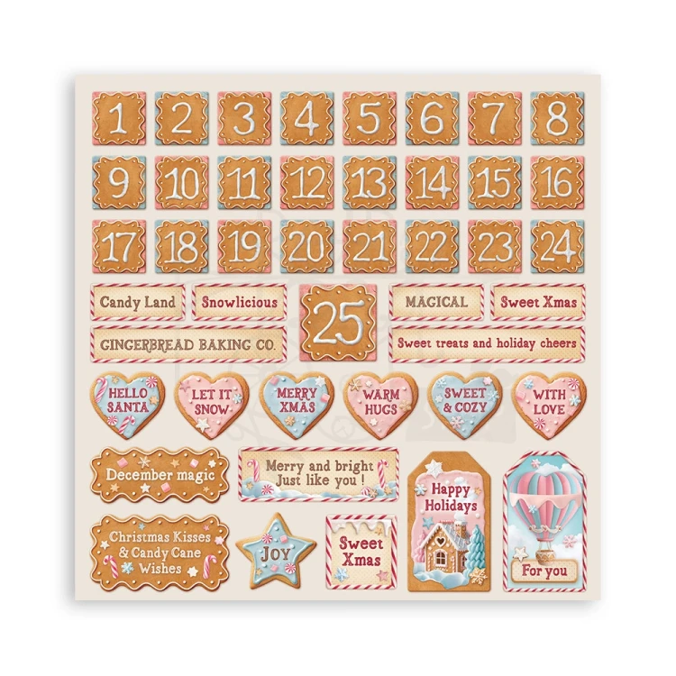 Zestaw papierów jednostronnych do scrapbookingu 20x20 Candy Christmas 22 arkusze SBBSXB15 Stamperia