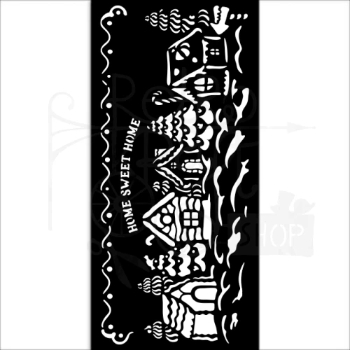 Szablon maska 12x25cm Candy Christmas Wioska KSTDL123 Stamperia