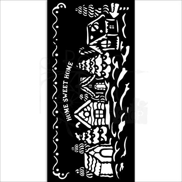 Szablon maska 12x25cm Candy Christmas Wioska KSTDL123 Stamperia